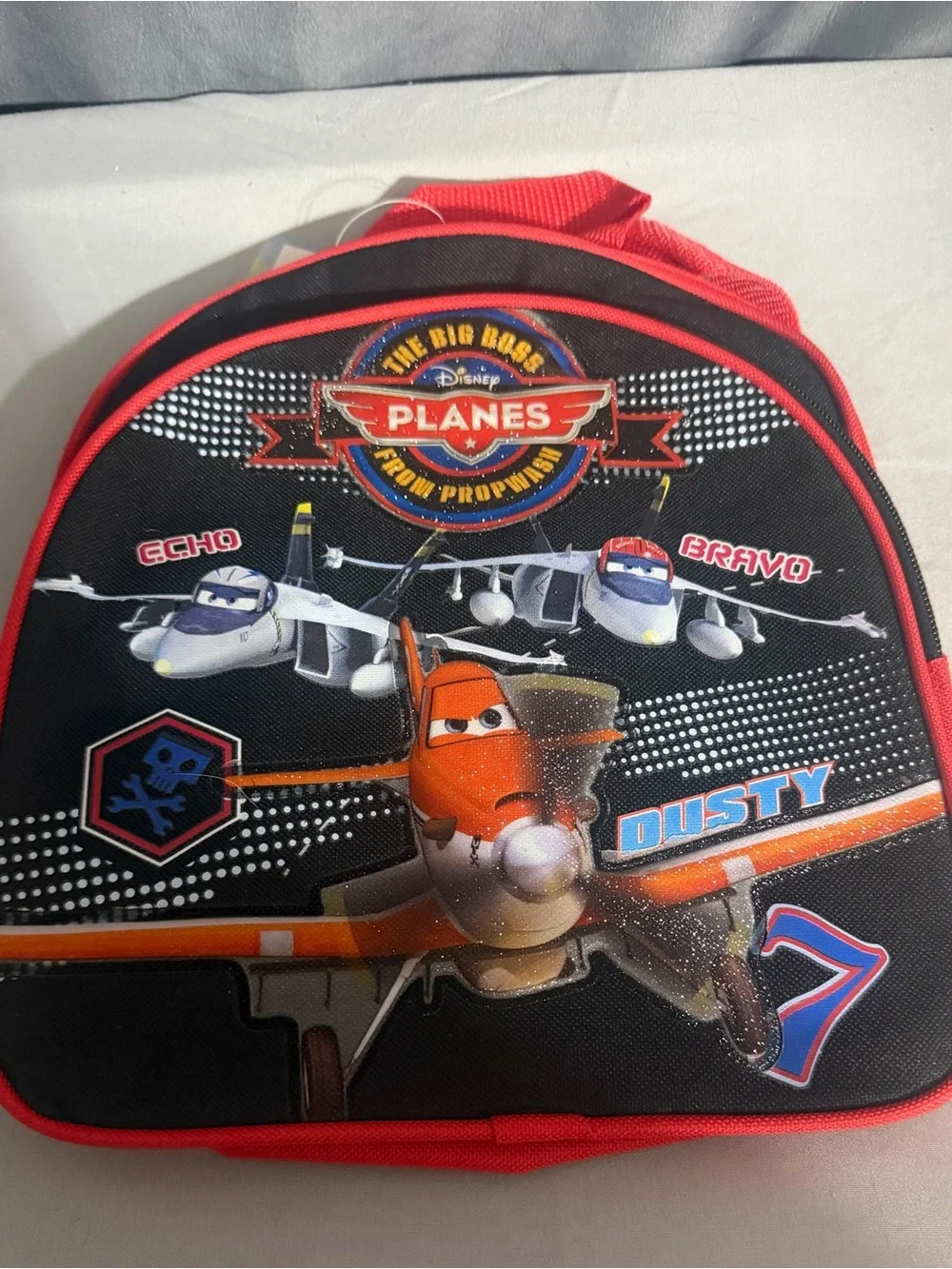Disney Planes Dusty Kids Backpack - Orange/Black/Red Trim